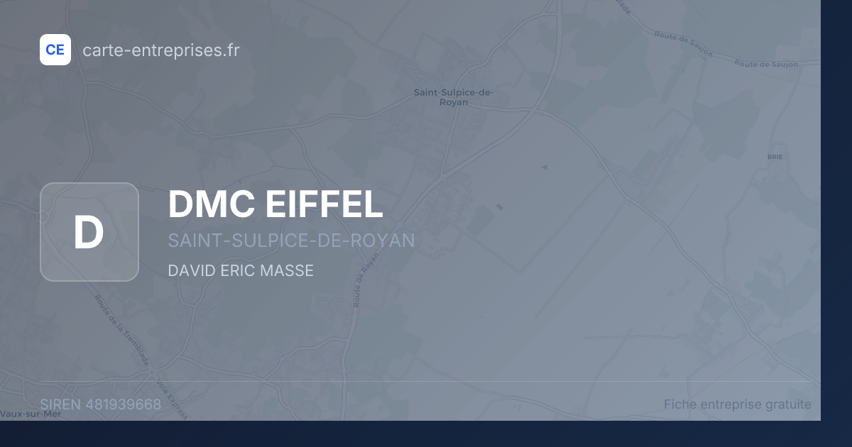 DMC EIFFEL — 481939668 — fiche entreprise