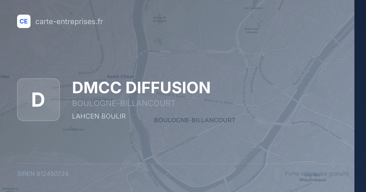 DMCC DIFFUSION — 812450724 — fiche entreprise