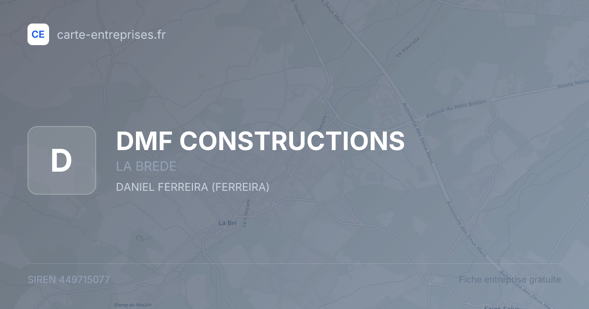DMF CONSTRUCTIONS — 449715077 — fiche entreprise