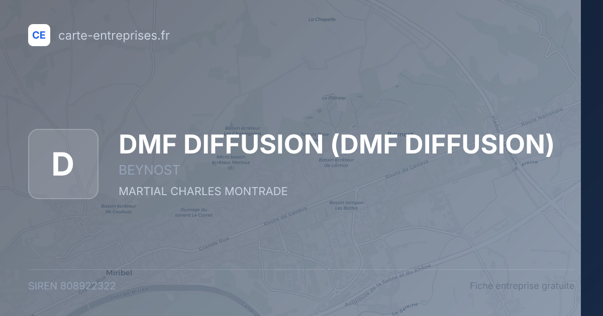 DMF DIFFUSION — 808922322 — fiche entreprise