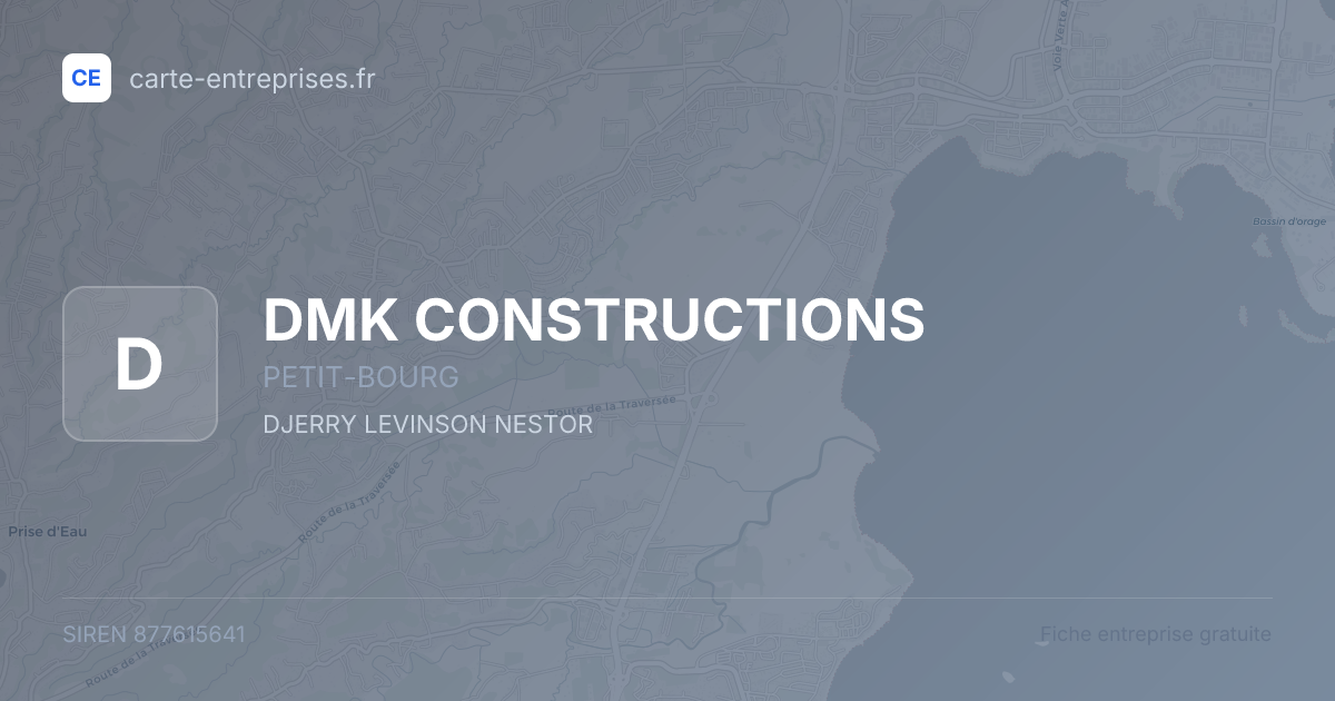 DMK CONSTRUCTIONS — 877615641 — fiche entreprise