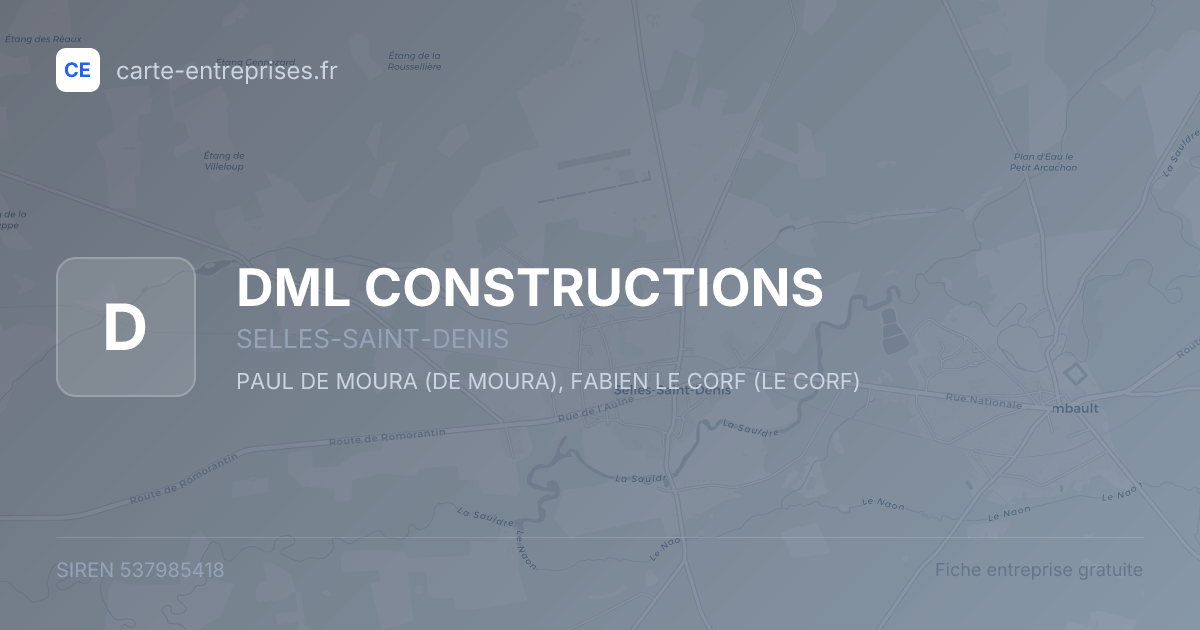 DML CONSTRUCTIONS — 537985418 — fiche entreprise