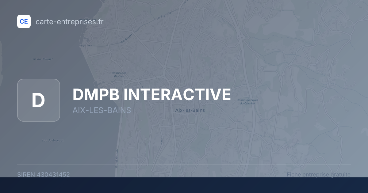 DMPB INTERACTIVE — 430431452 — fiche entreprise