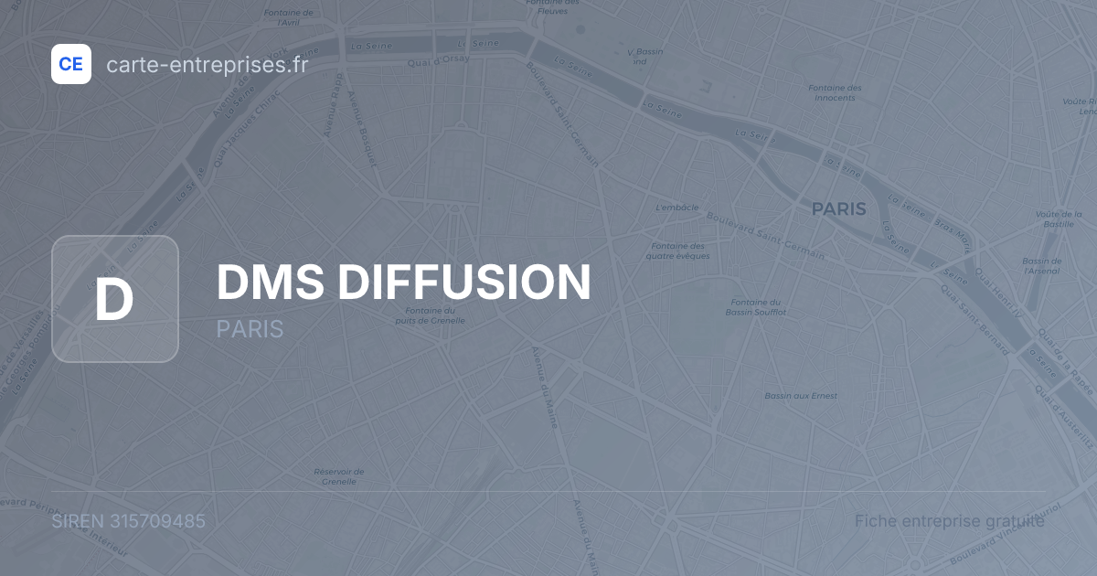 DMS DIFFUSION — 315709485 — fiche entreprise
