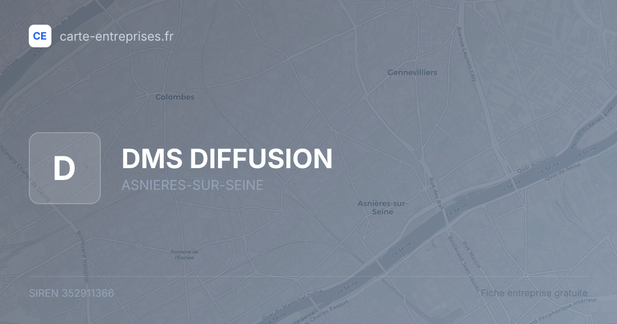 DMS DIFFUSION — 352911366 — fiche entreprise