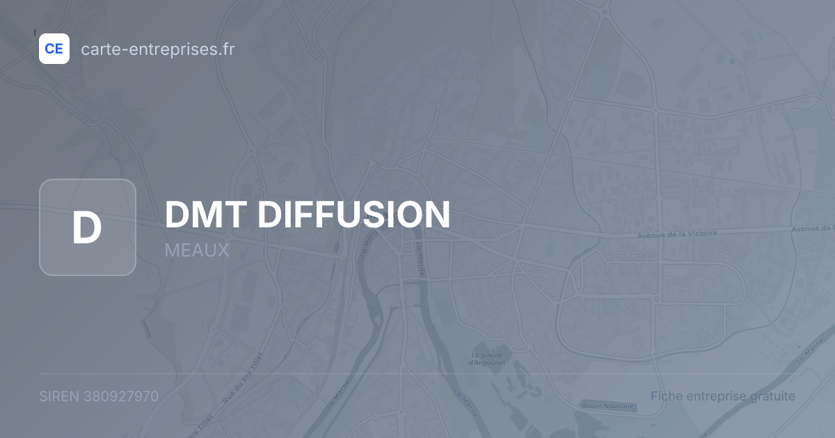 DMT DIFFUSION — 380927970 — fiche entreprise