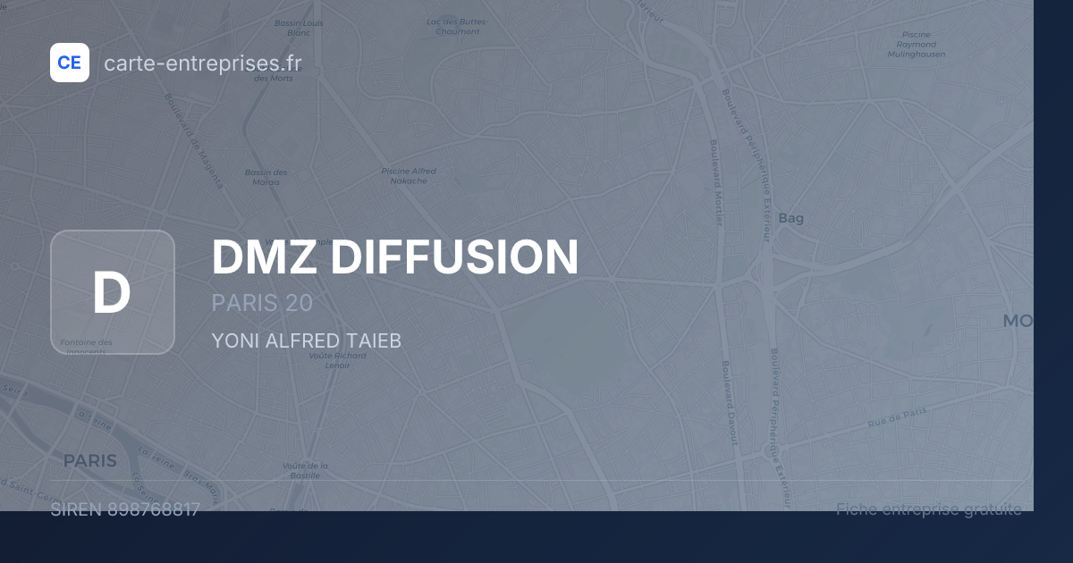 DMZ DIFFUSION — 898768817 — fiche entreprise