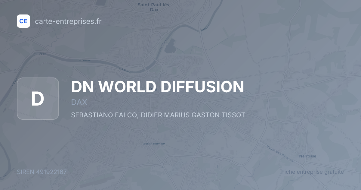 DN WORLD DIFFUSION — 491922167 — fiche entreprise