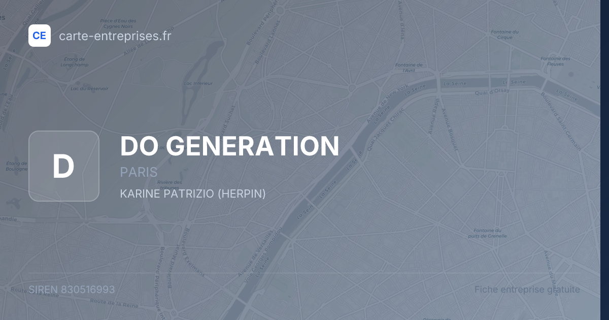 DO GENERATION — 830516993 — fiche entreprise