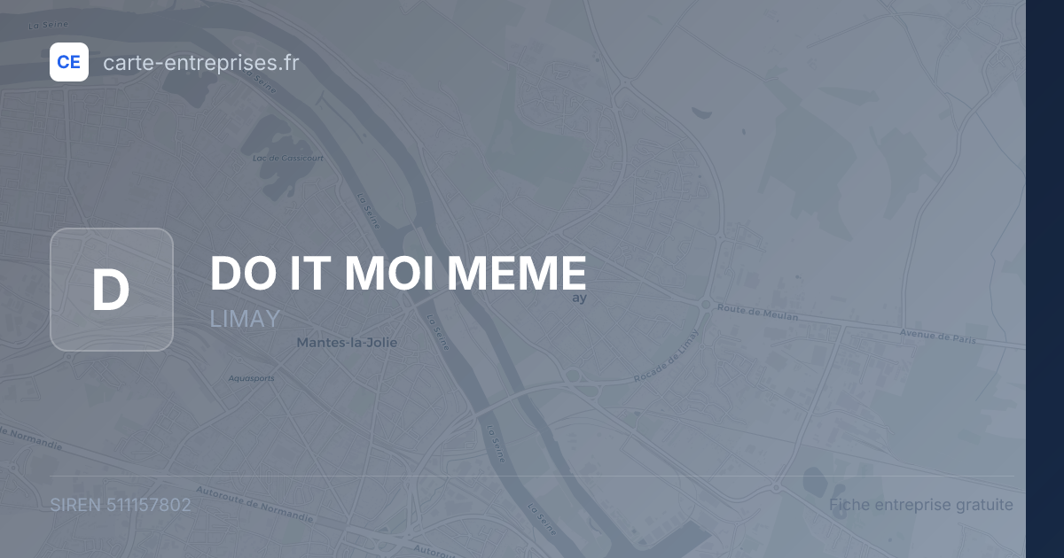 DO IT MOI MEME — 511157802 — fiche entreprise