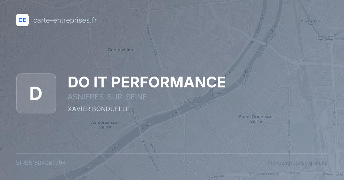 DO IT PERFORMANCE — 504067794 — fiche entreprise