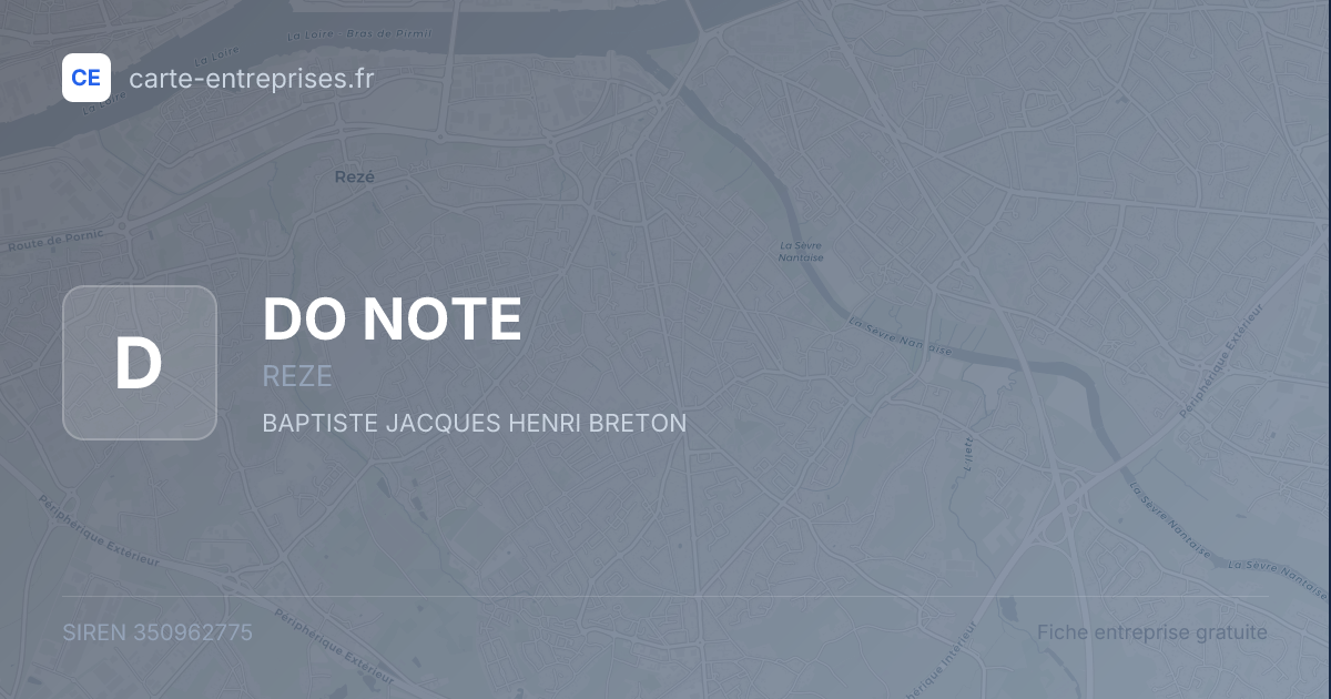 DO NOTE — 350962775 — fiche entreprise