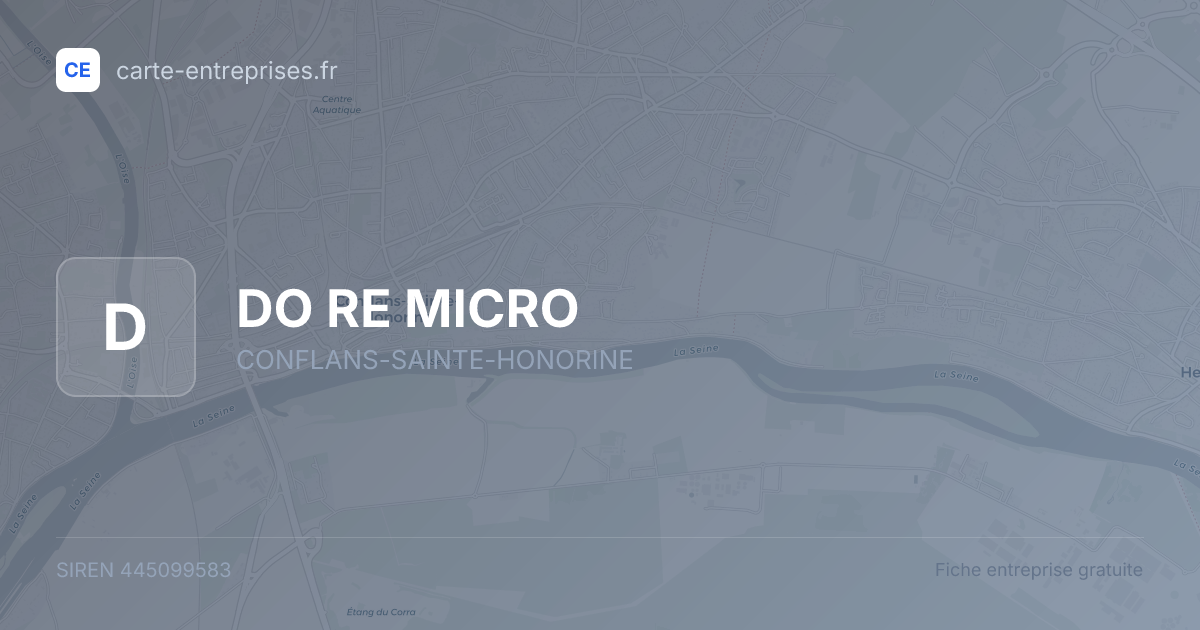 DO RE MICRO — 445099583 — fiche entreprise