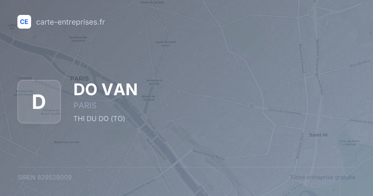 DO VAN — 829528009 — fiche entreprise