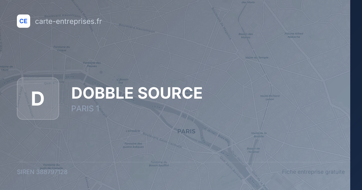 DOBBLE SOURCE — 388797128 — fiche entreprise