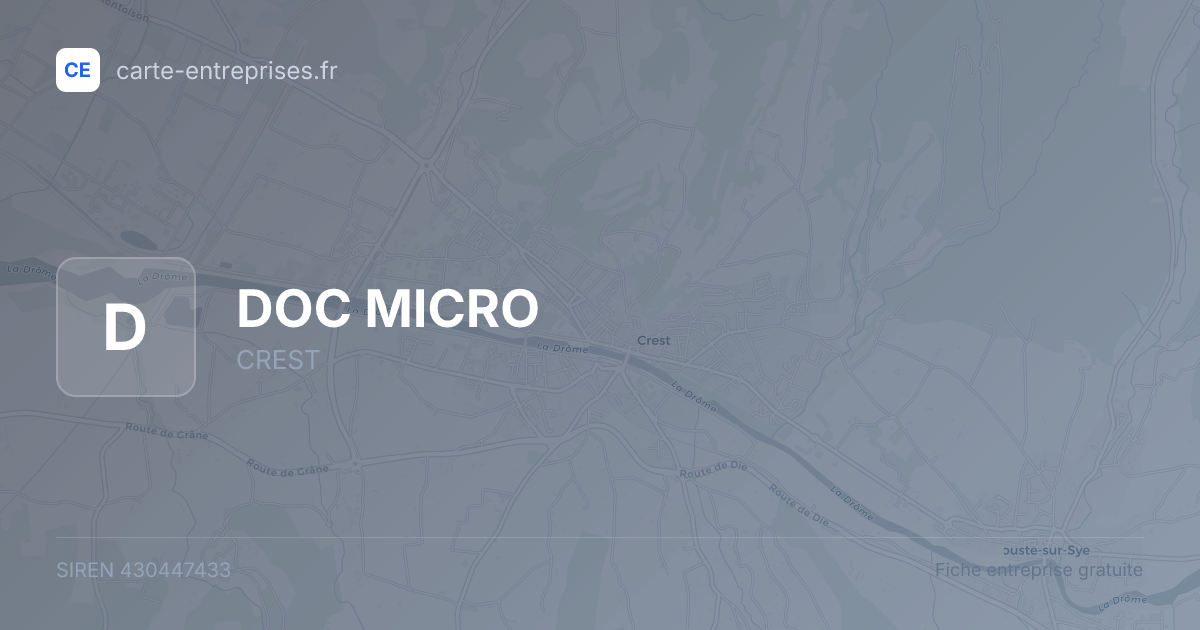 DOC MICRO — 430447433 — fiche entreprise