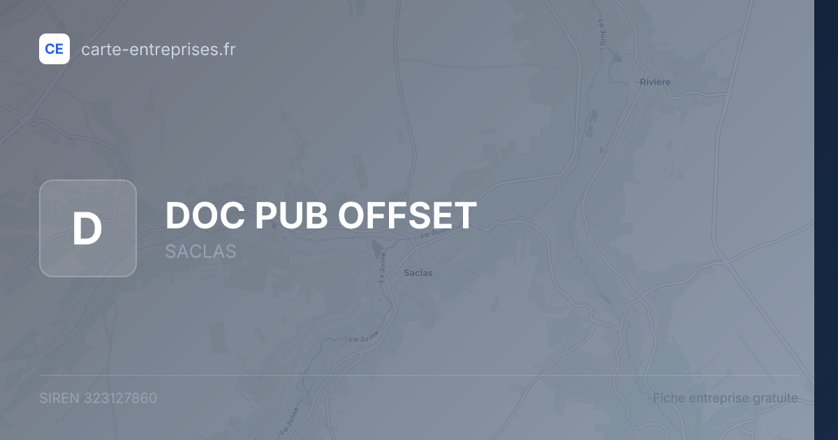 DOC PUB OFFSET — 323127860 — fiche entreprise