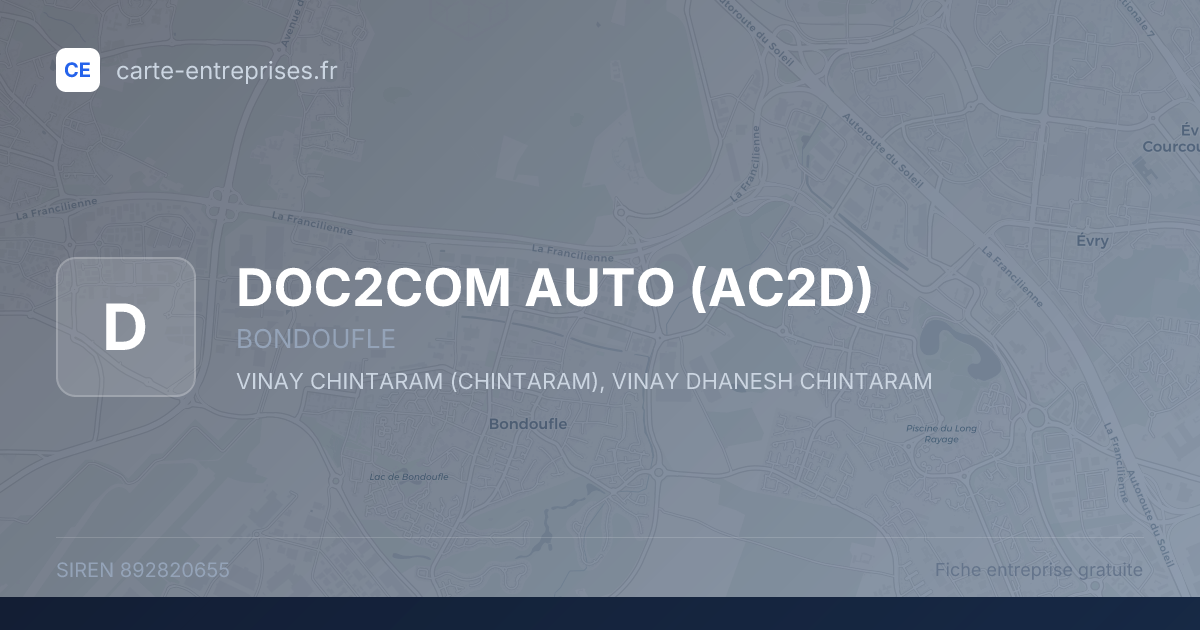 DOC2COM AUTO (AC2D) — 892820655 — fiche entreprise