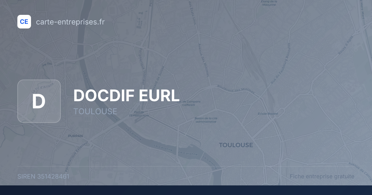 DOCDIF EURL — 351428461 — fiche entreprise