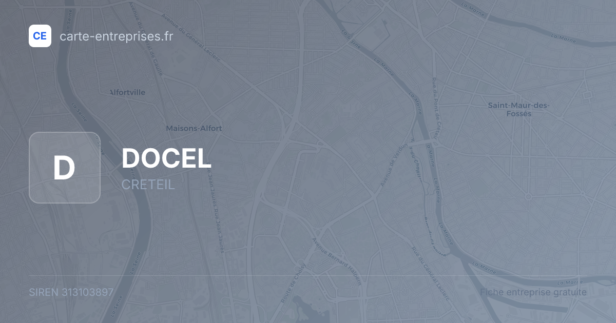 DOCEL — 313103897 — fiche entreprise