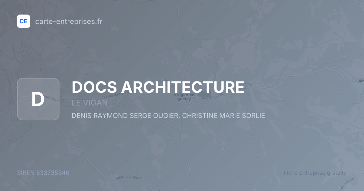 DOCS ARCHITECTURE — 533735346 — fiche entreprise