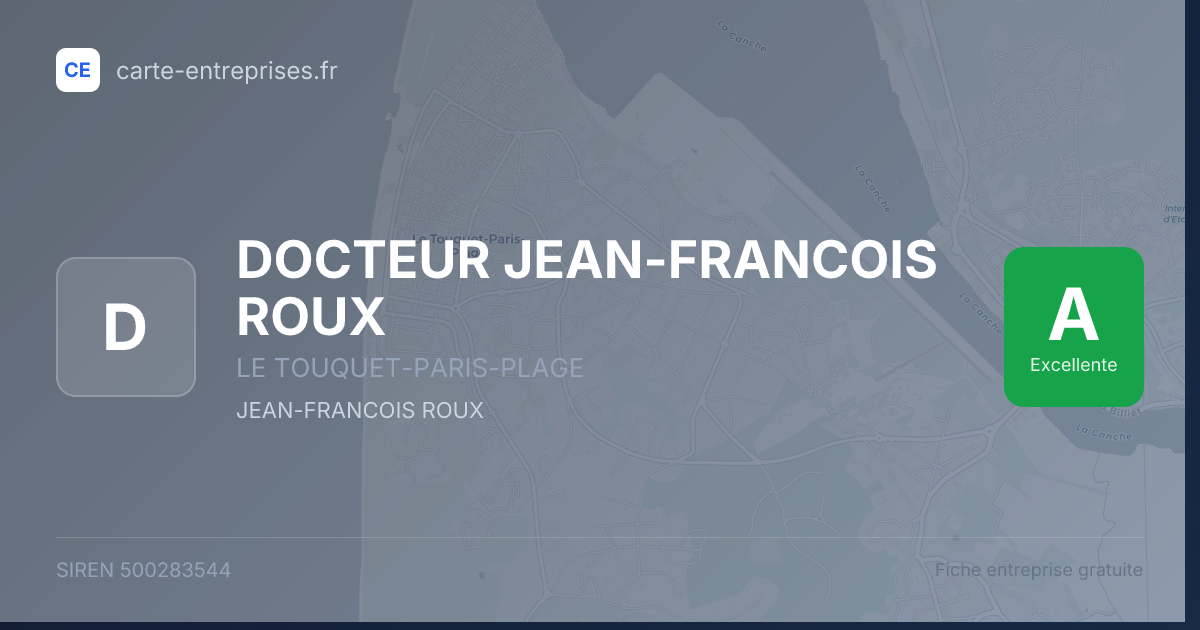DOCTEUR JEAN-FRANCOIS ROUX — 500283544 — fiche entreprise