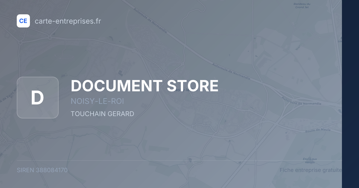 DOCUMENT STORE — 388084170 — fiche entreprise