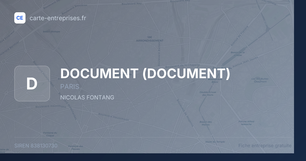 DOCUMENT — 838130730 — fiche entreprise
