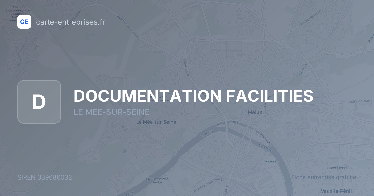 DOCUMENTATION FACILITIES — 339686032 — fiche entreprise