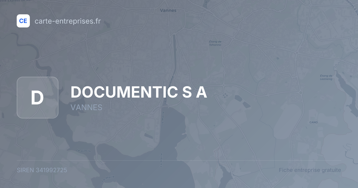 DOCUMENTIC S A — 341992725 — fiche entreprise