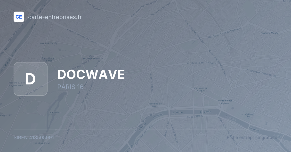 DOCWAVE — 413505991 — fiche entreprise