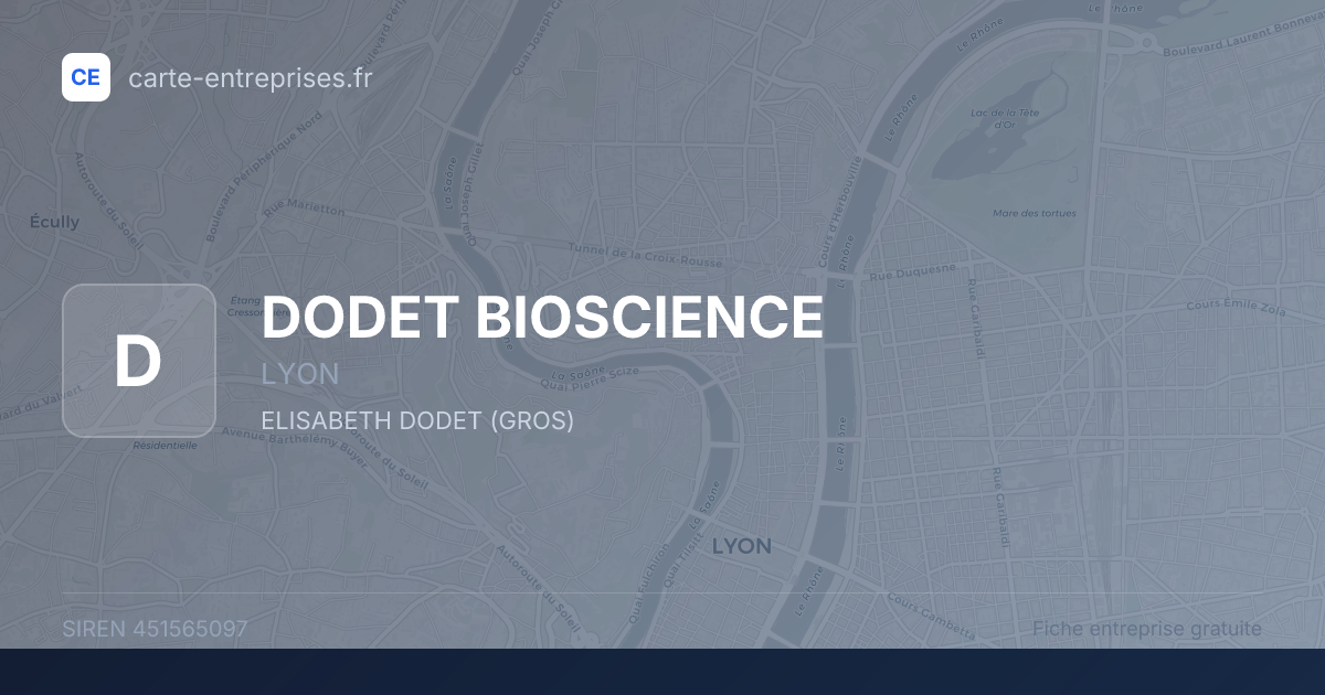 DODET BIOSCIENCE — 451565097 — fiche entreprise