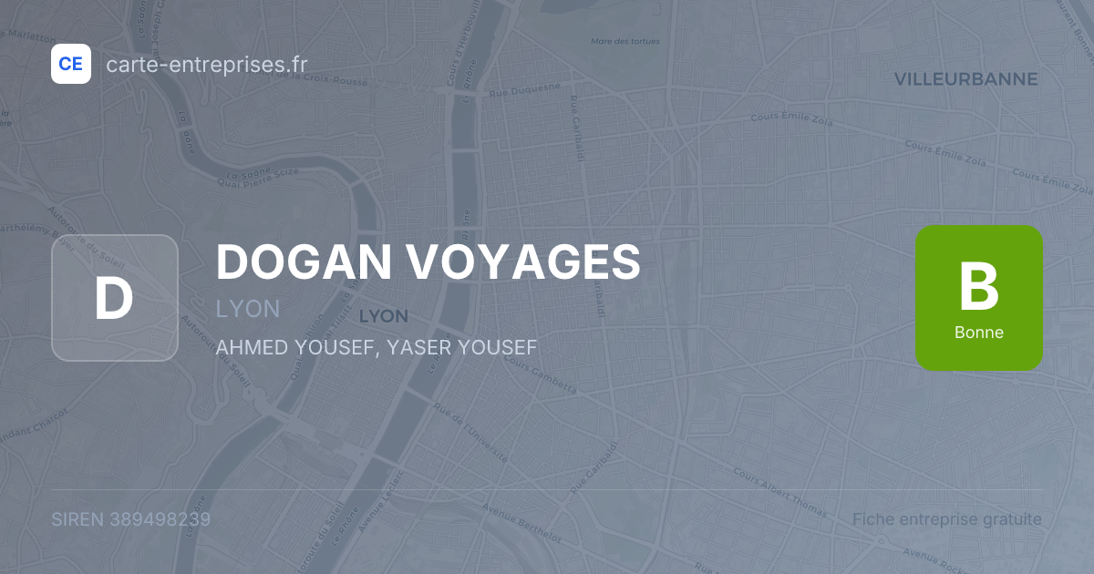 DOGAN VOYAGES — 389498239 — fiche entreprise