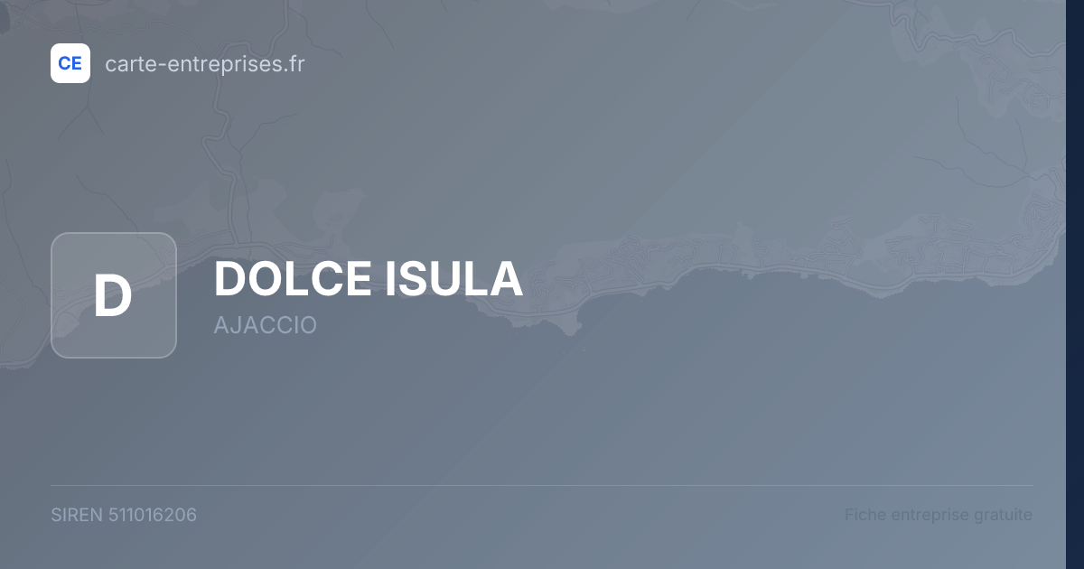 DOLCE ISULA — 511016206 — fiche entreprise