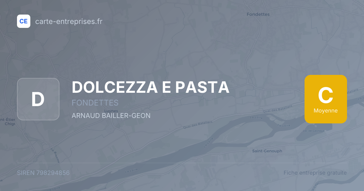 DOLCEZZA E PASTA — 798294856 — fiche entreprise