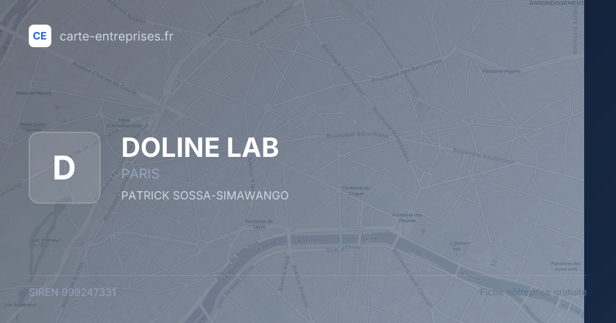 DOLINE LAB — 999247331 — fiche entreprise