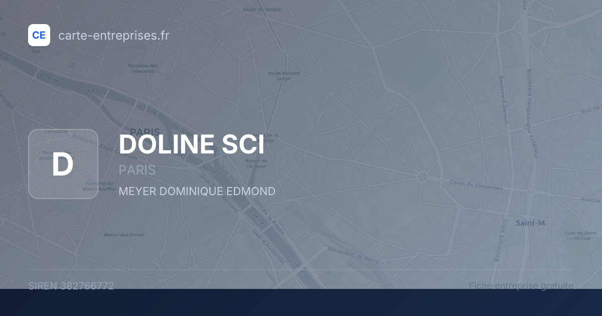 DOLINE SCI — 382766772 — fiche entreprise