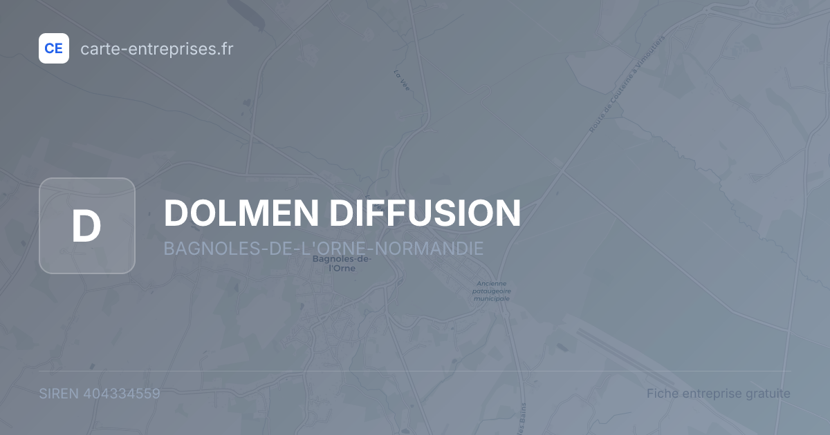 DOLMEN DIFFUSION — 404334559 — fiche entreprise