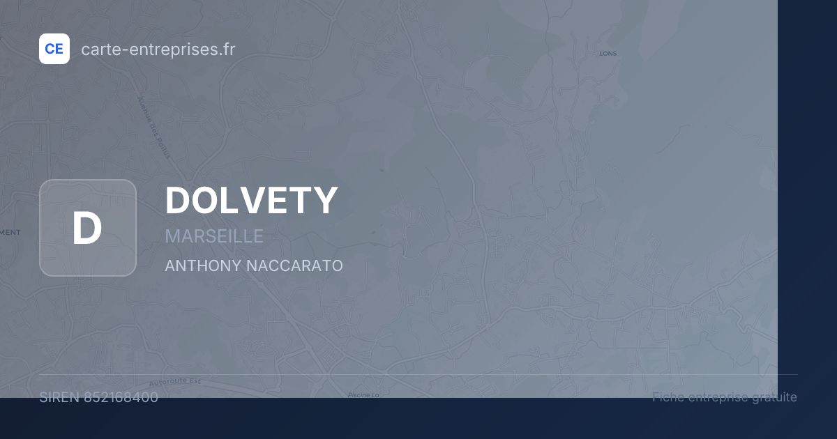 DOLVETY — 852168400 — fiche entreprise