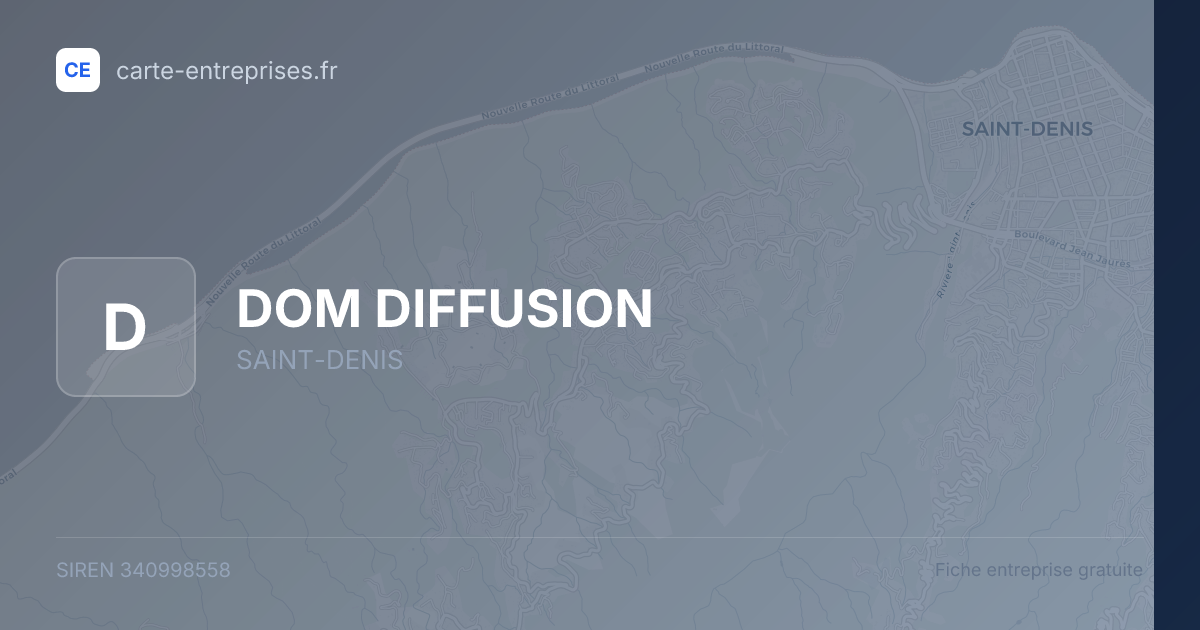 DOM DIFFUSION — 340998558 — fiche entreprise