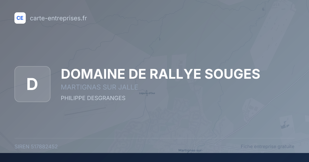 DOMAINE DE RALLYE SOUGES — 517882452 — fiche entreprise