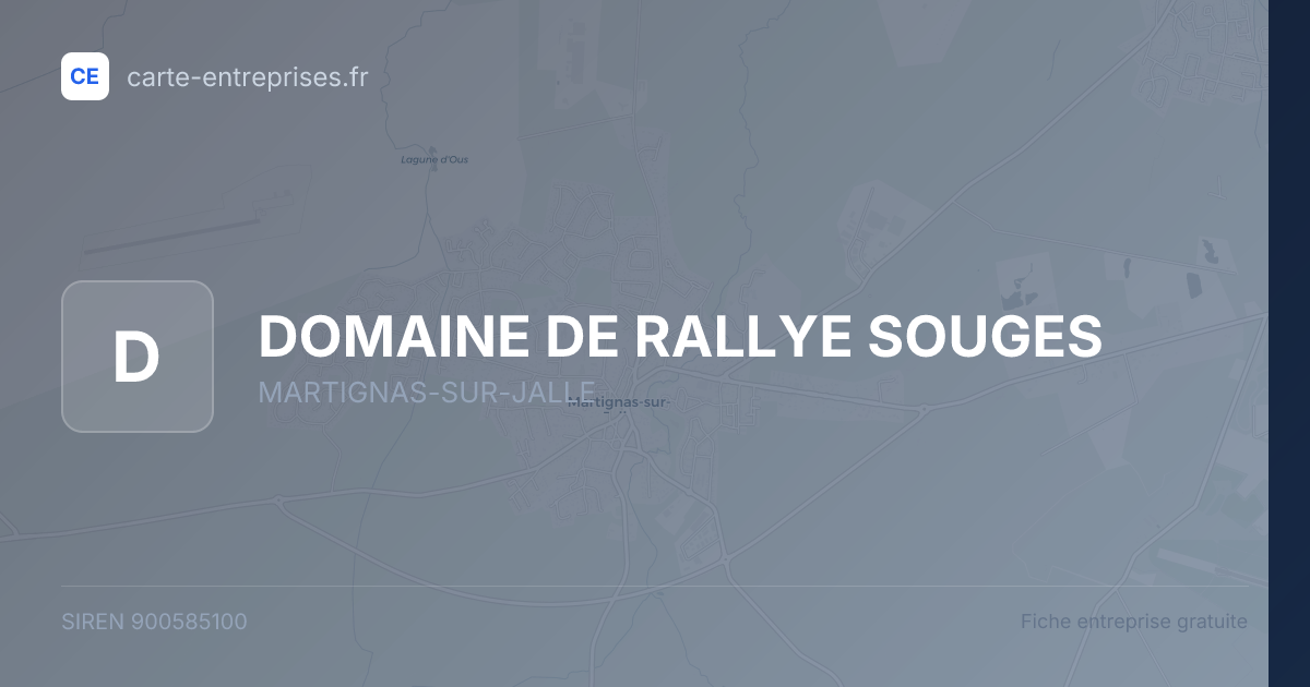 DOMAINE DE RALLYE SOUGES — 900585100 — fiche entreprise