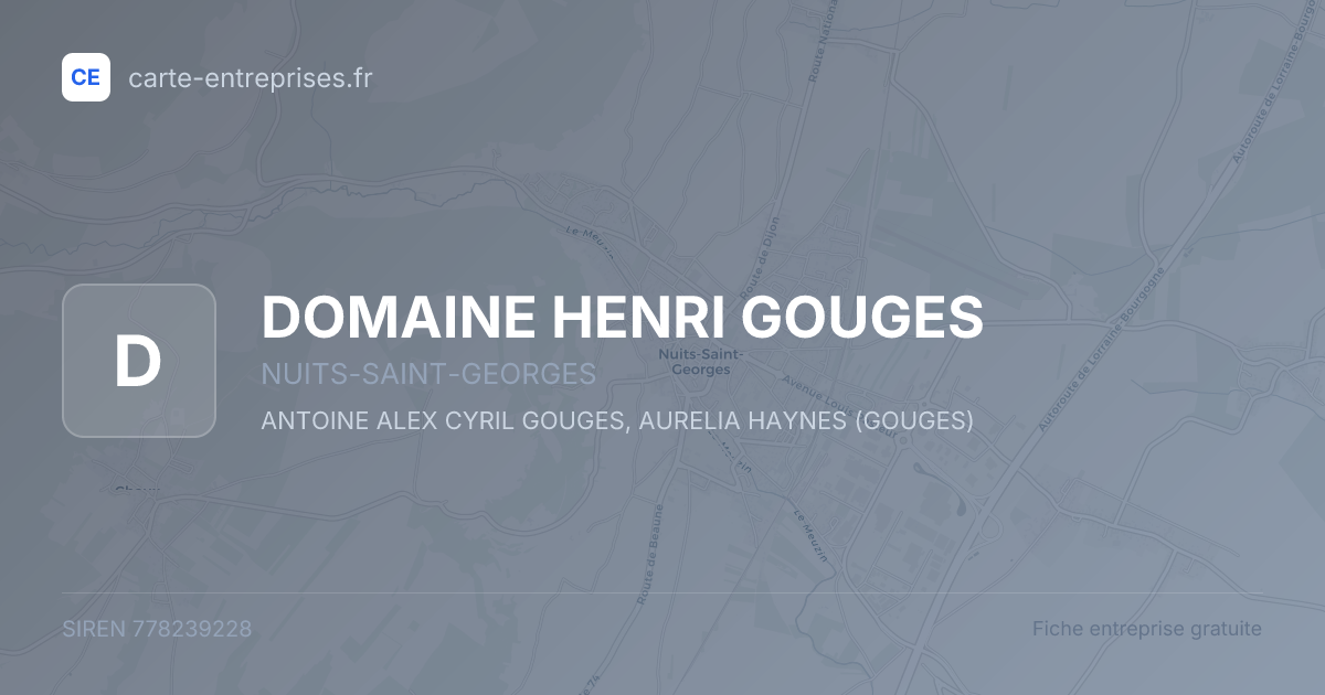 DOMAINE HENRI GOUGES — 778239228 — fiche entreprise