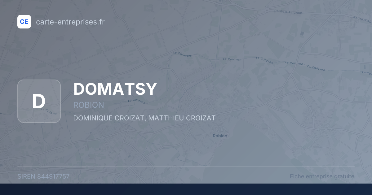 DOMATSY — 844917757 — fiche entreprise