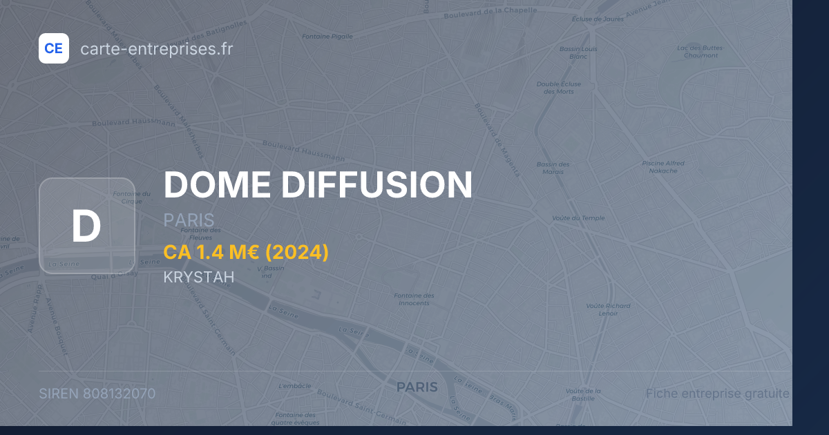 DOME DIFFUSION — 808132070 — fiche entreprise