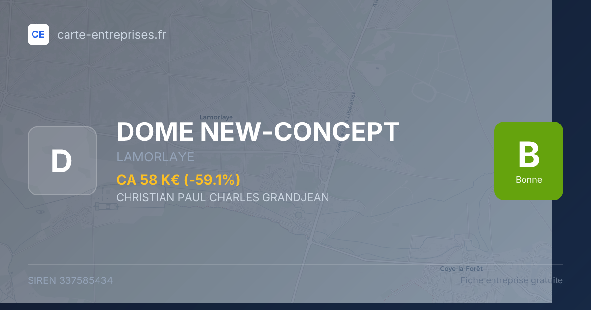 DOME NEW-CONCEPT — 337585434 — fiche entreprise