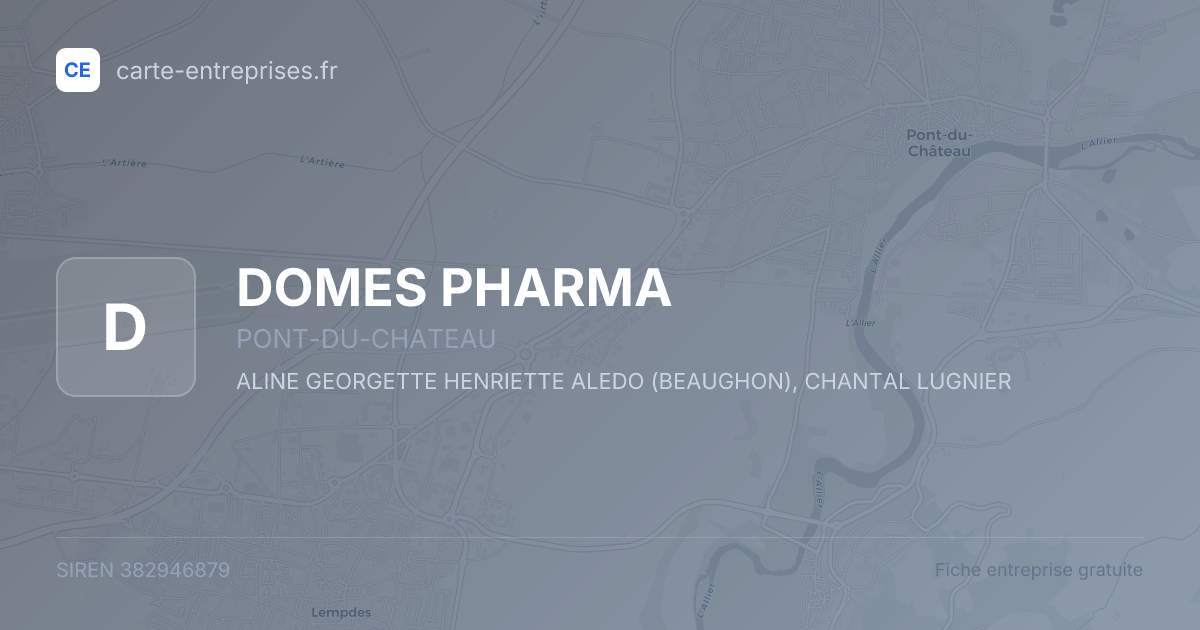 DOMES PHARMA — 382946879 — fiche entreprise