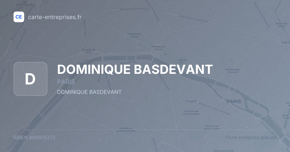 DOMINIQUE BASDEVANT — 409975372 — fiche entreprise