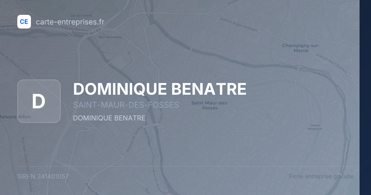 DOMINIQUE BENATRE — 341401057 — fiche entreprise