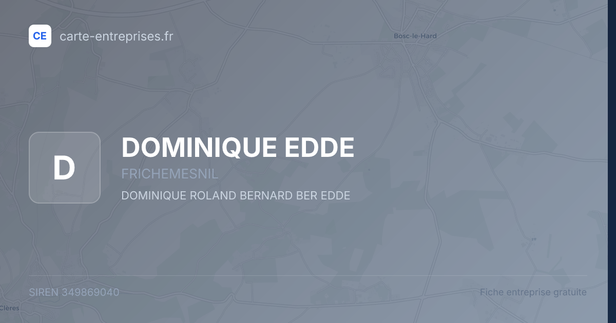 DOMINIQUE EDDE — 349869040 — fiche entreprise